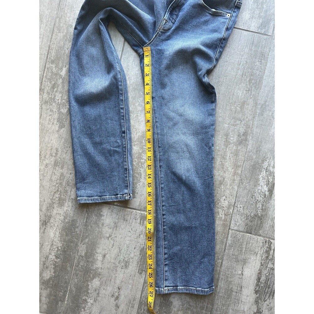 Good American GOOD LEGS STRAIGHT JEAN GSPBY941T Deco Yoke High Rise Stretch 2 26 - Picture 13 of 15